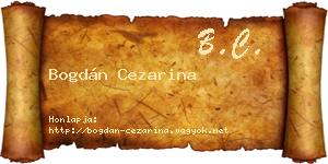 Bogdán Cezarina névjegykártya
